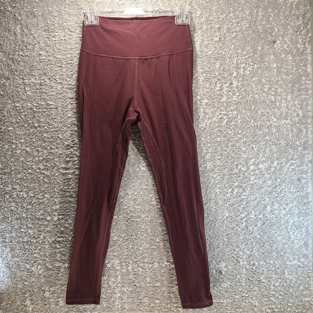 Lululemon‎ Pull On Crop legging Burgundy, No Pockets